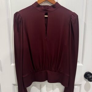 Frame Denim Deep Burgundy Blouse